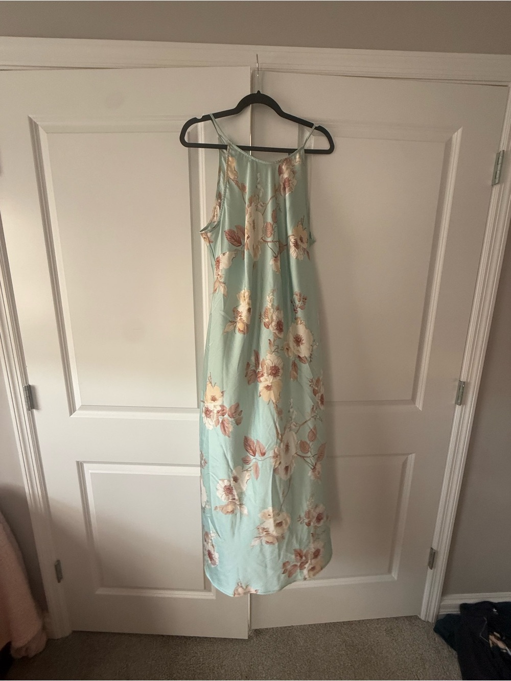 A New Day Mint Floral Sleeveless Maxi Dress